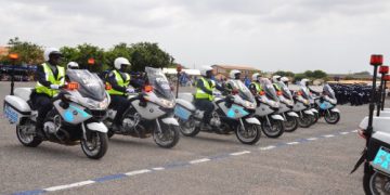 President Donates Motorbikes to Ghana Police Service