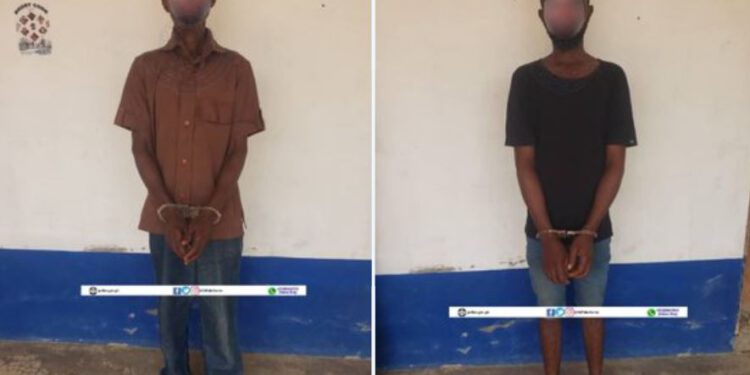 Police arrest 2 for mounting ramp on the Ho-Sogakope highway without authorisation