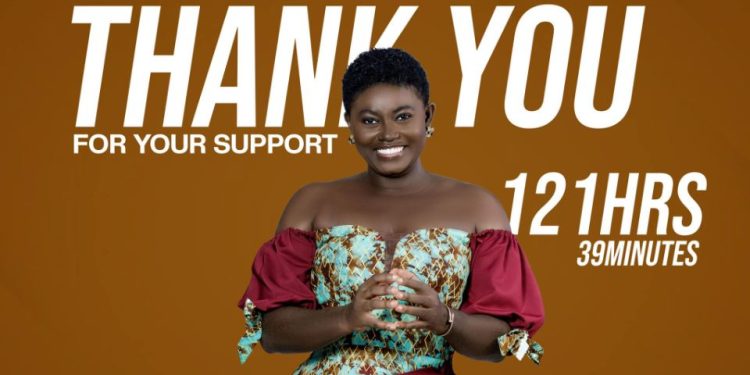 Afua Asantewaa ends 121-hour sing-a-thon in second GWR attempt