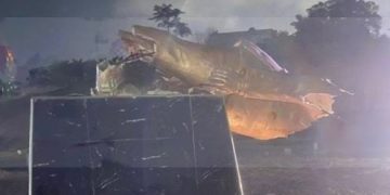 Effia Nkwanta: Controversial Akufo-Addo statue completely destroyed