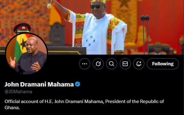 President Mahama’s X account restored after compromise