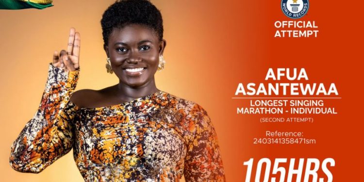 Second GWR sing-a-thon bid by Afua Asantewaa declared unsuccessful