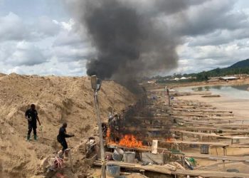 Police arrest thirteen illegal miners at Wassa Gyapa