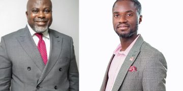 GRA Boss Anthony Kwasi Sarpong [L], COMAC CEO, Dr. Oppong Riverson [R}