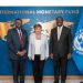 IMF Boss with BOG Governor and Finance Minister