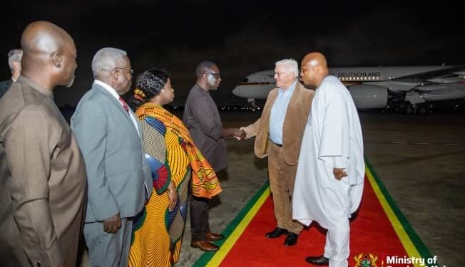 German President Steinmeier arrives in Ghana for three-day state visit