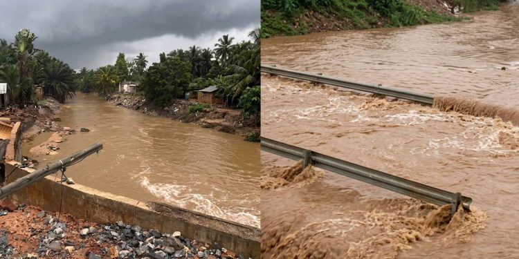 Damaged Dome bridge causes flooding around Christian Village, Parakou